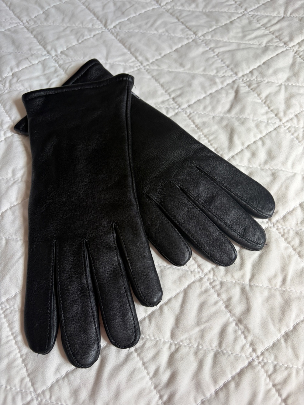 Black Leather Military Dress Gloves
